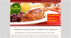 Desktop Screenshot of gaensebraten-lieferservice.de